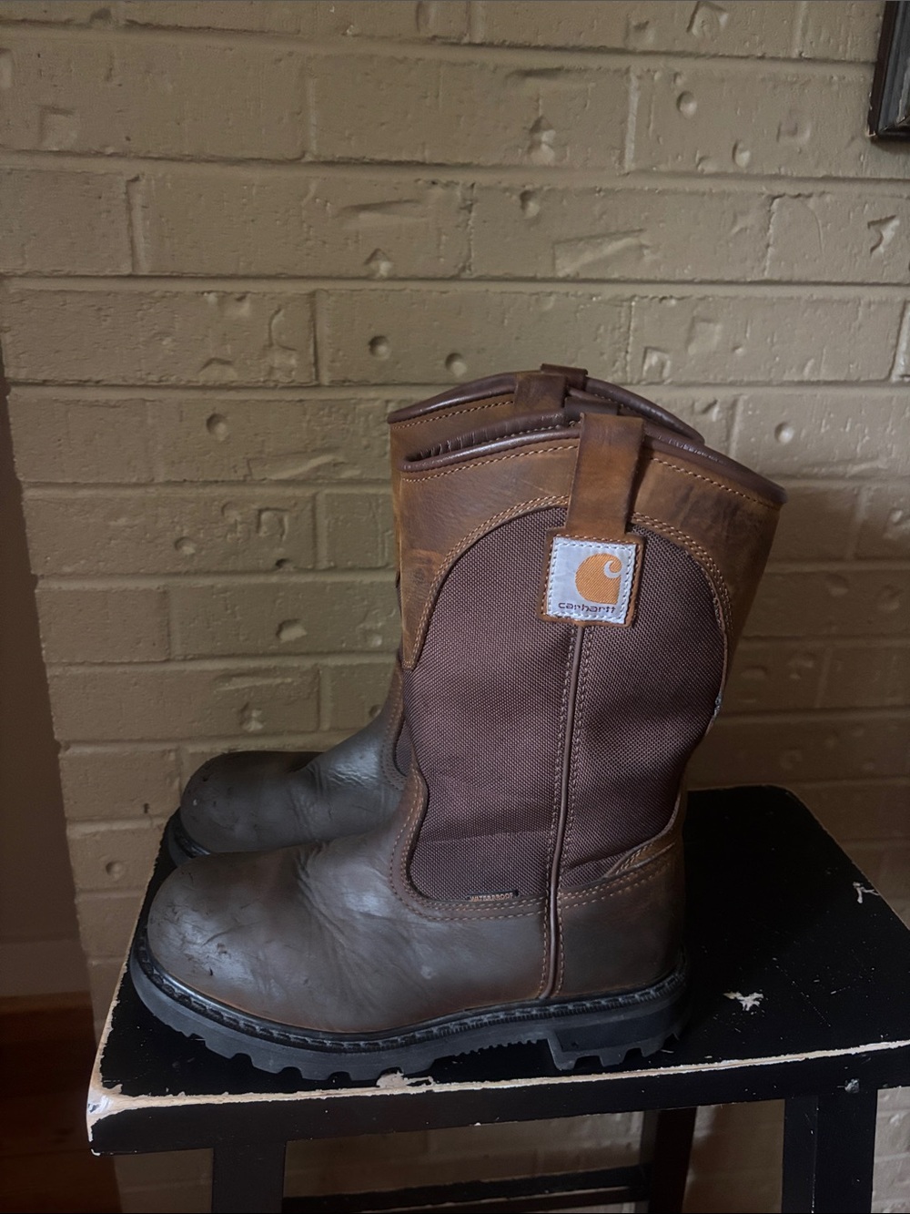 Carhartt Brown Pull-On Women’s Steel Toe Wellington Boots